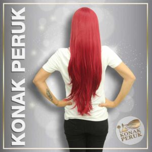 Fiber (Kanekalon) Sentetik Saç Peruk – Kızıl Düz (Fs1142)