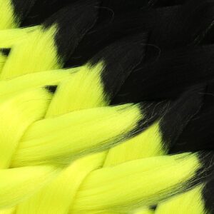 Afrika Örgülük Ombreli Sentetik Saç 100 Gr. - Siyah / Neon Sarı