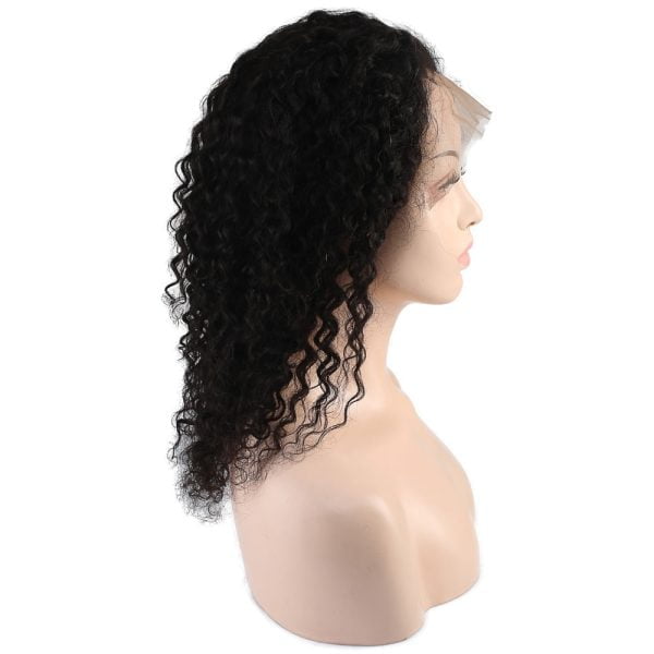 Gerçek Front Lace Tül Peruk - Afro Dalgası - Siyah 45-50Cm
