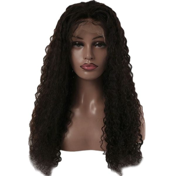 Gerçek Front Lace Tül Peruk - Afro Dalgası - Siyah 75-80Cm