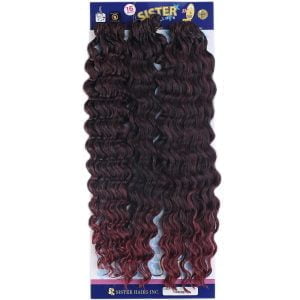 Sister Afro Dalgası Saç-Siyah Kızıl Ombreli 1B/BG