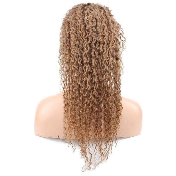 Afro Dalga Front Lace Gerçek Tül Peruk - Sıcak Karamel - 60-65Cm