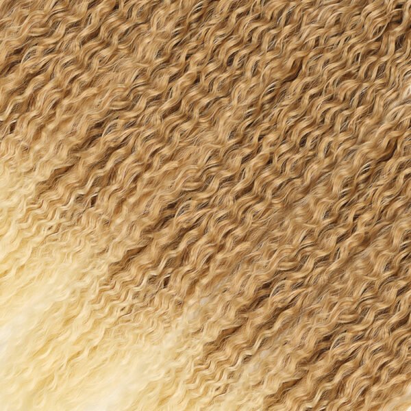 Brazilian Afro Dalgası Saç - Karamel / Platin Ombreli