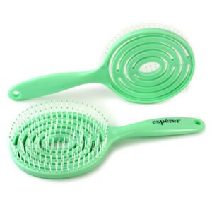 Topuzlu Saç Açma Fırçası - Su Yeşili - JT9212