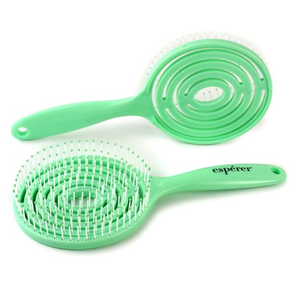 Topuzlu Saç Açma Fırçası - Su Yeşili - Jt9212