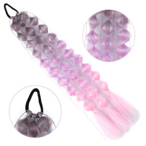 Balon Örgülü Simli Lastikli At Kuyruğu - ACM06