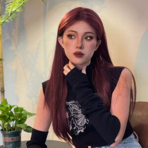 Kızıl Kahverengi Düz Tül Peruk 12 Kızıl Kahverengi Düz Tül Peruk