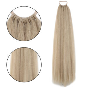 Lastik Tokalı At Kuyruğu Düz - Kumral Beyaz Platin Röfle