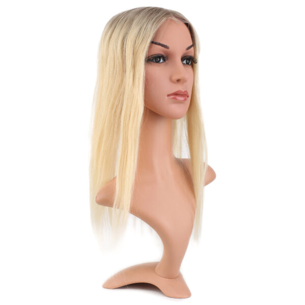 Ön Kısmı Ekstra Tül Rus Kumralı / Platin Ombreli Baby Taban Tepelik - 13X14Cm