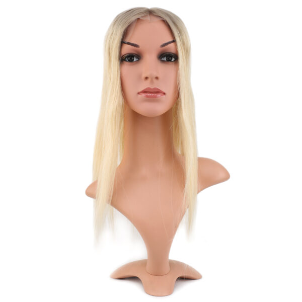 Ön Kısmı Ekstra Tül Rus Kumralı / Platin Ombreli Baby Taban Tepelik - 13X14Cm