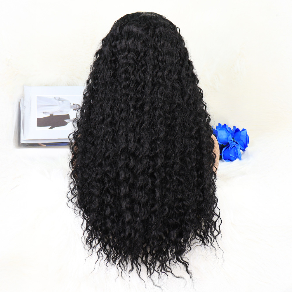 Afro Dalga Siyah Orta Boy Tül Peruk 6 Afro Dalga Siyah Orta Boy Tül Peruk - Görsel 4