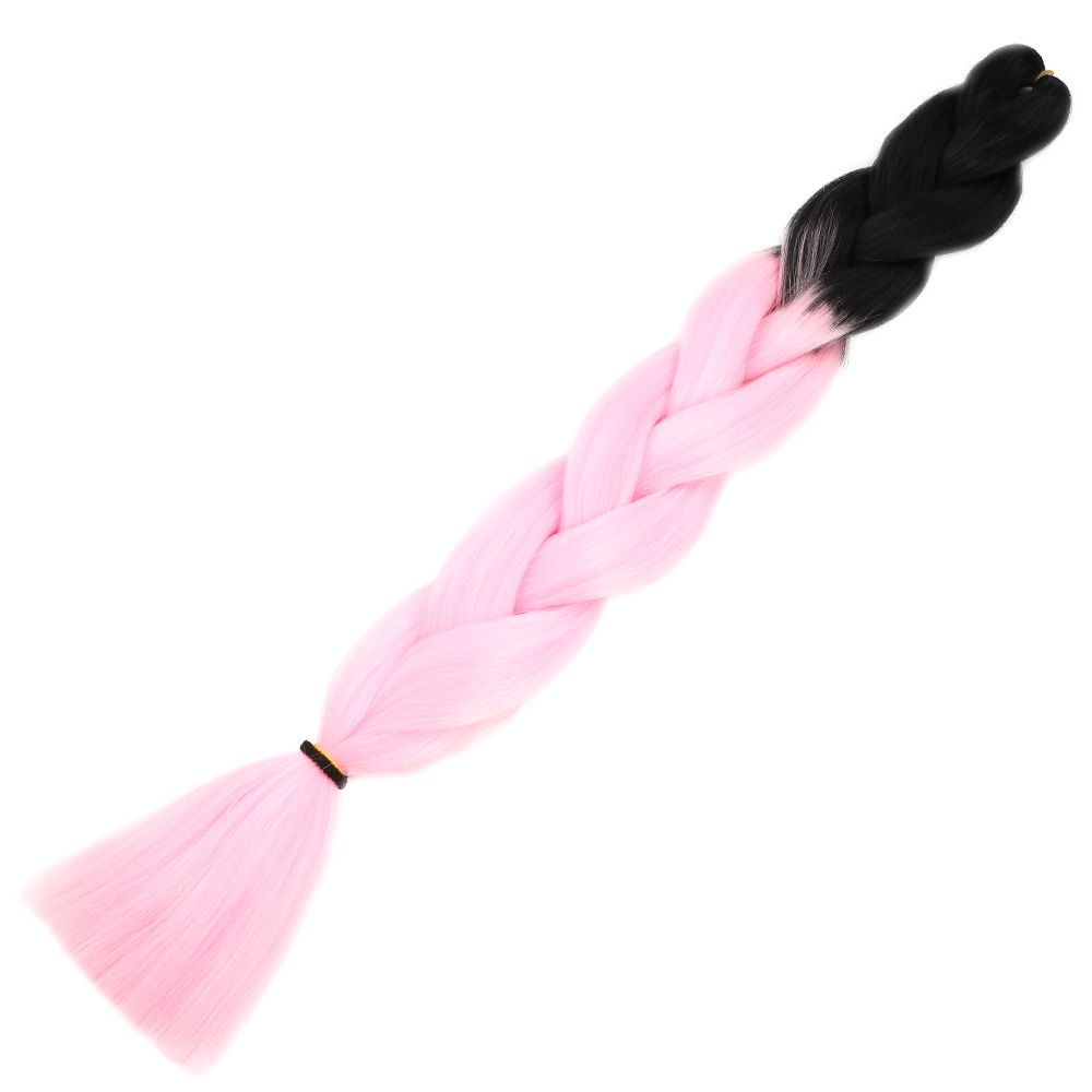 Afrika Örgülük Ombreli Sentetik Saç 100 Gr. - Siyah / Şeker Pembe 3 Afrika Örgülük Ombreli Sentetik Saç 100 Gr. - Siyah / Şeker Pembe