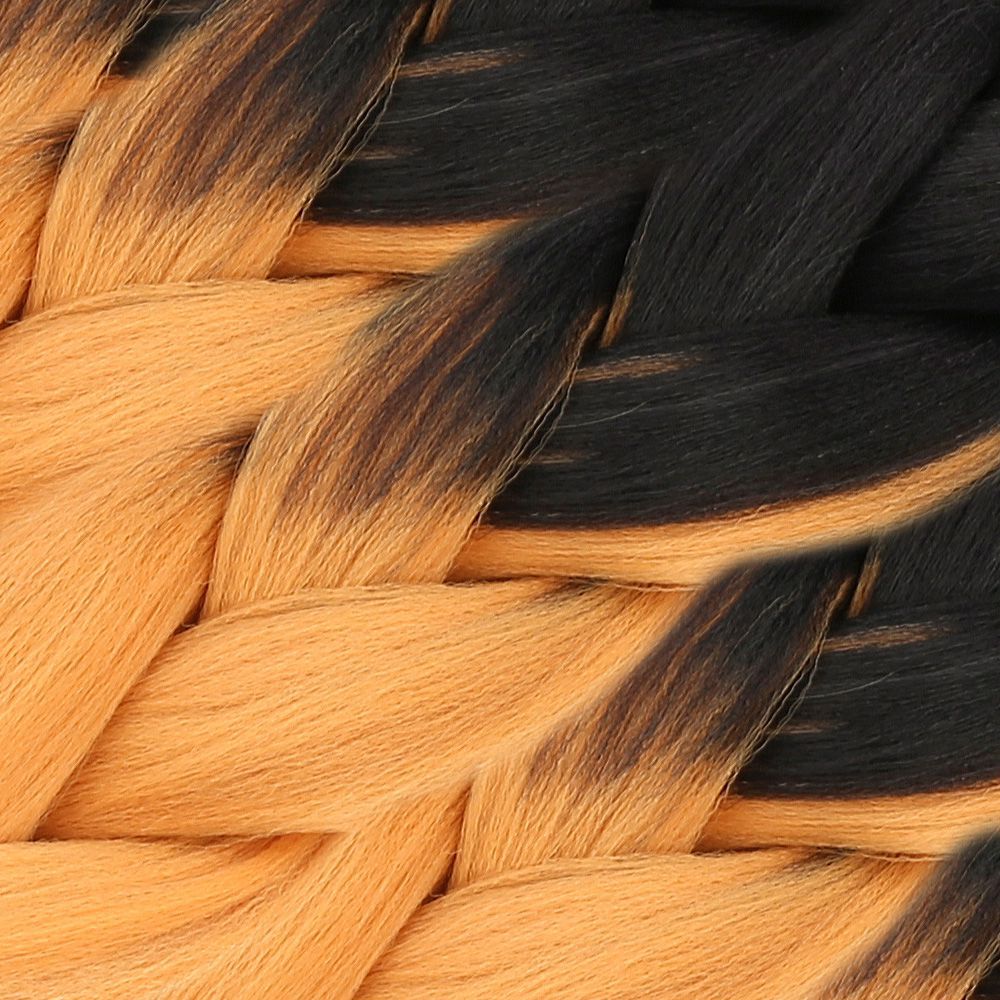 Afrika Örgülük Ombreli Sentetik Saç 100 Gr. - Siyah / Hardal Sarı 4 Afrika Örgülük Ombreli Sentetik Saç 100 Gr. - Siyah / Hardal Sarı - Görsel 2