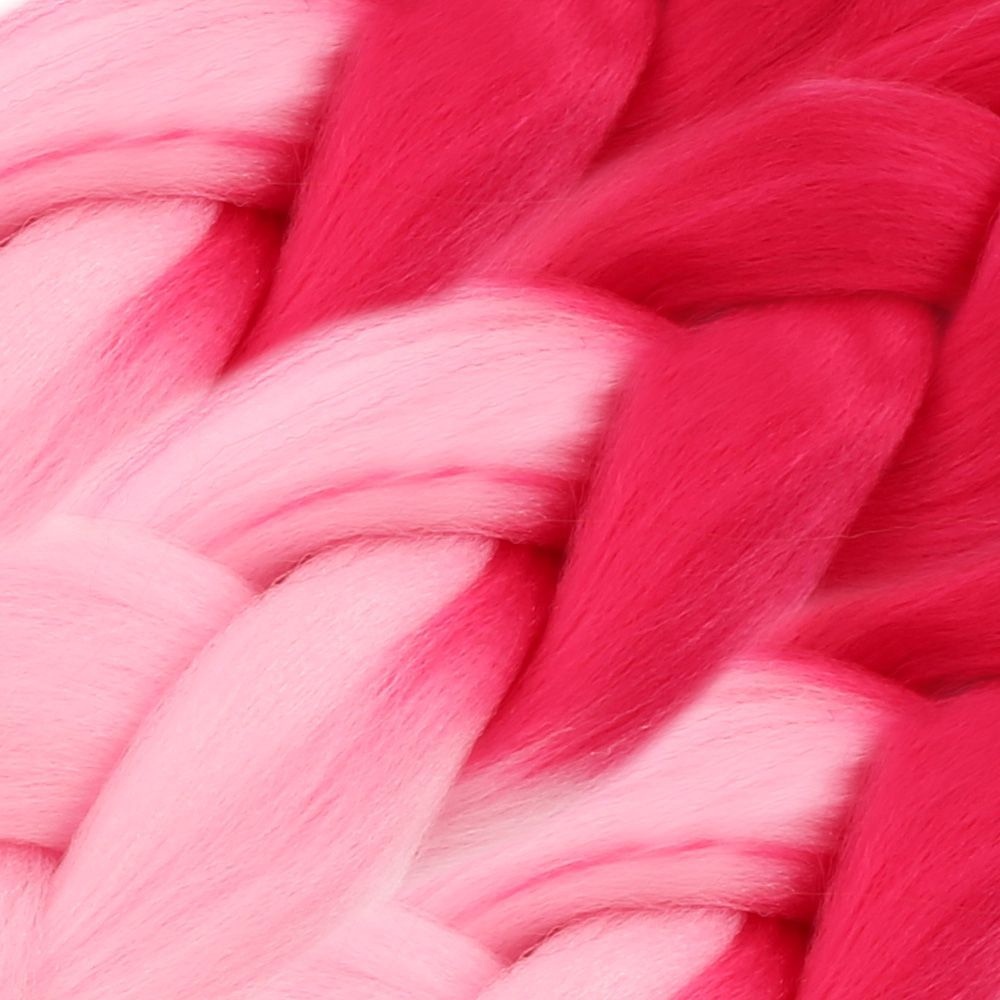 Afrika Örgülük Ombreli Sentetik Saç 100 Gr. - Koyu Pembe / Açık Pembe 4 Afrika Örgülük Ombreli Sentetik Saç 100 Gr. - Koyu Pembe / Açık Pembe - Görsel 2