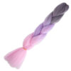 Afrika Örgülük Ombreli Sentetik Saç 100 Gr. - Soft Gri / Lila / Pembe 1 Afrika Örgülük Ombreli Sentetik Saç 100 Gr. - Soft Gri / Lila / Pembe