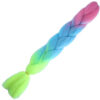 Afrika Örgülük Ombreli Sentetik Saç 100 Gr. - Pembe / Açık Mavi / Neon Sarı 2 Afrika Örgülük Ombreli Sentetik Saç 100 Gr. - Pembe / Açık Mavi / Neon Sarı