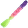 Afrika Örgülük Ombreli Sentetik Saç 100 Gr. - Mor / Açık Pembe / Neon Sarı 1 Afrika Örgülük Ombreli Sentetik Saç 100 Gr. - Mor / Açık Pembe / Neon Sarı