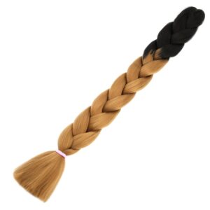 Afrika Örgülük Ombreli Sentetik Saç 100 Gr. - Siyah / Karamel