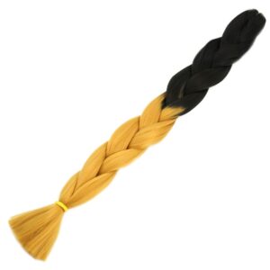 Afrika Örgüsü Ve Rasta İçin Sentetik Ombreli Saç - Siyah / Gold Sarı 7 Afrika Örgüsü Ve Rasta İçin Sentetik Ombreli Saç - Siyah / Gold Sarı