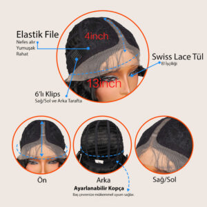 Ekstra Uzun Yoğun Afro Dalga Siyah Fiber Sentetik Geniş T Tül Peruk 11 Ekstra Uzun Yoğun Afro Dalga Siyah Fiber Sentetik Geniş T Tül Peruk
