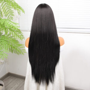 Siyah Düz Uzun Tül Peruk 12 Siyah Düz Uzun Tül Peruk