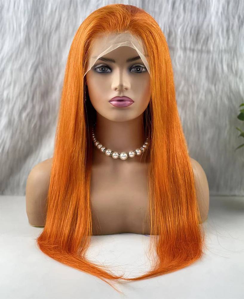 Gerçek Front Lace Tül Peruk - Düz - Canlı Bakır 70-75Cm 4 Gerçek Front Lace Tül Peruk - Düz - Canlı Bakır 70-75Cm - Görsel 2