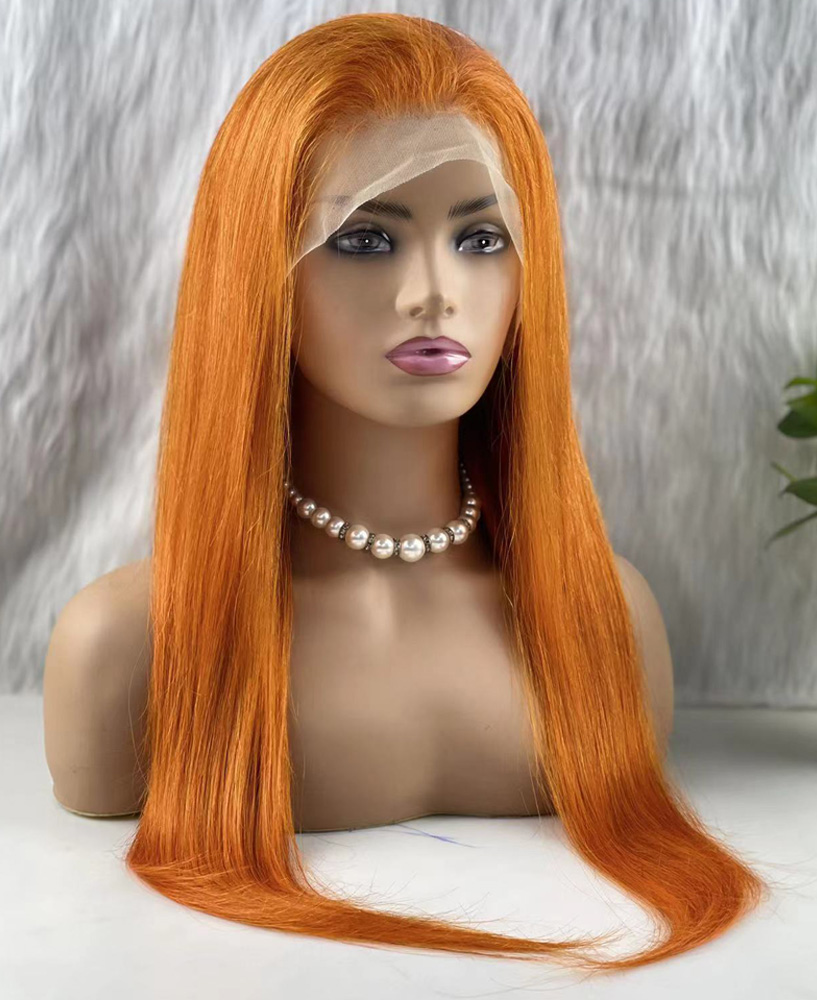 Gerçek Front Lace Tül Peruk - Düz - Canlı Bakır 70-75Cm 5 Gerçek Front Lace Tül Peruk - Düz - Canlı Bakır 70-75Cm - Görsel 3