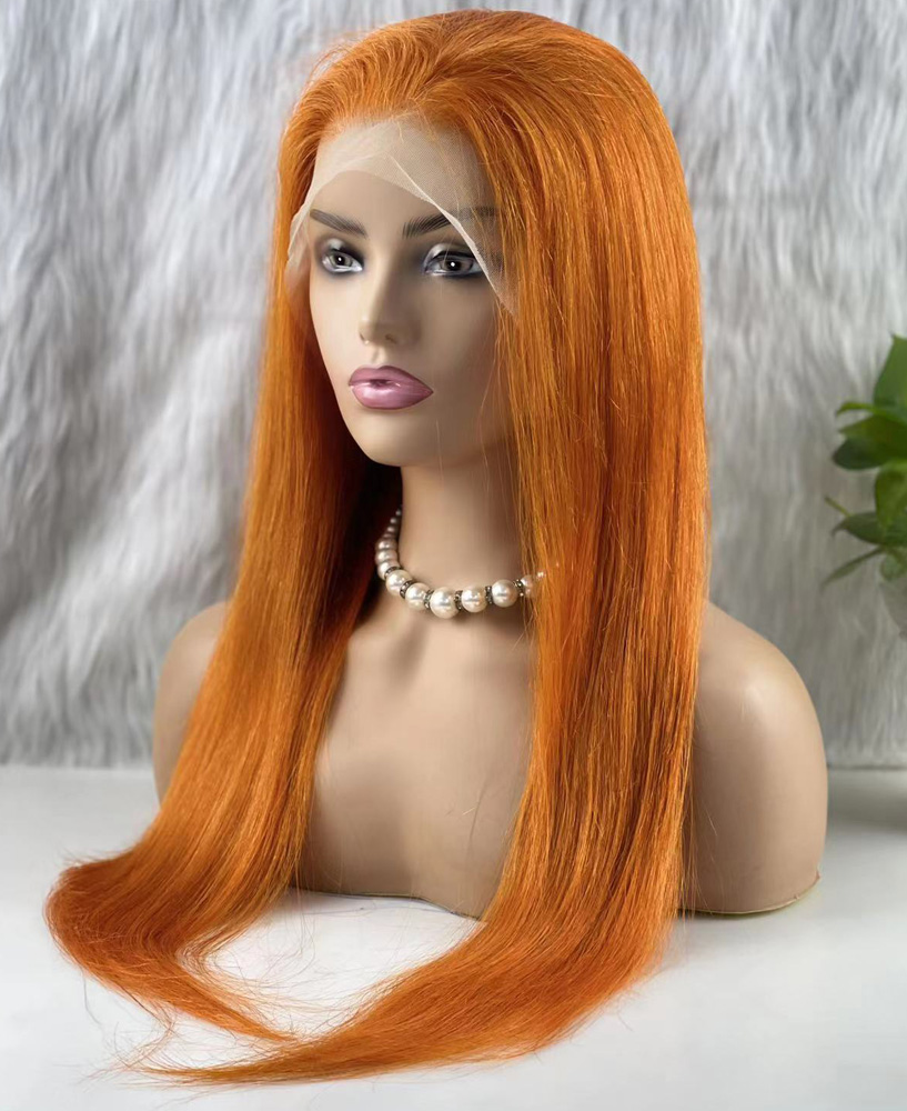 Gerçek Front Lace Tül Peruk - Düz - Canlı Bakır 70-75Cm 6 Gerçek Front Lace Tül Peruk - Düz - Canlı Bakır 70-75Cm - Görsel 4