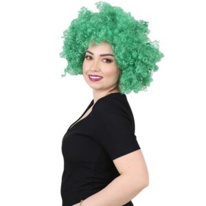 Animasyon Parti Ve Palyaço Peruğu - Koyu Yeşil 10 Animasyon Parti Ve Palyaço Peruğu - Koyu Yeşil