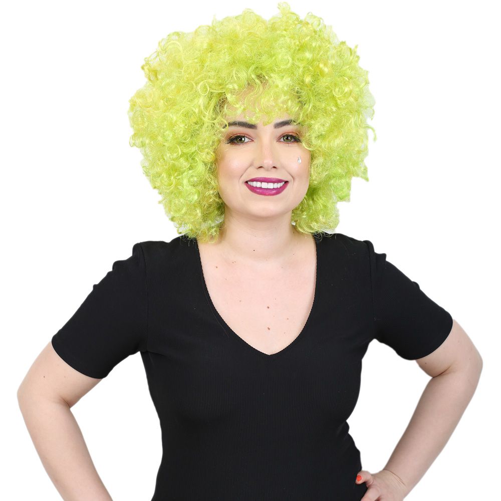 Animasyon Parti Ve Palyaço Peruğu - Neon Yeşil 4 Animasyon Parti Ve Palyaço Peruğu - Neon Yeşil - Görsel 2