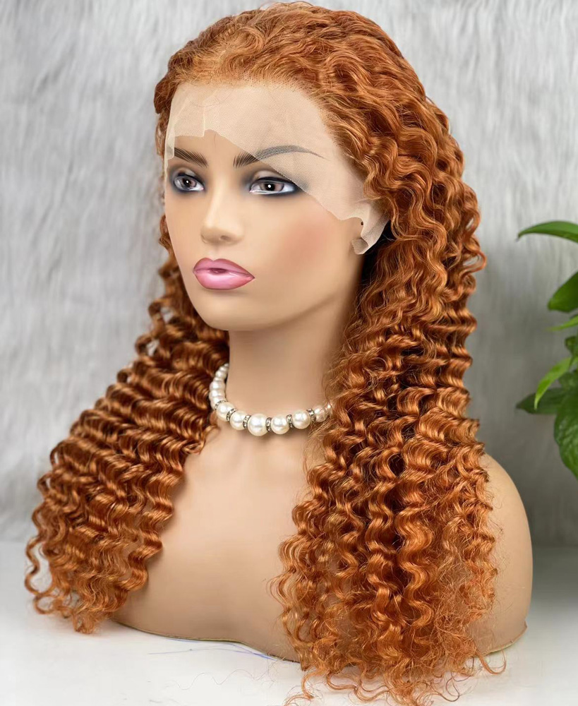 Gerçek Front Lace Tül Peruk - Afro Dalgalı - Bakır 70-75Cm 5 Gerçek Front Lace Tül Peruk - Afro Dalgalı - Bakır 70-75Cm - Görsel 3