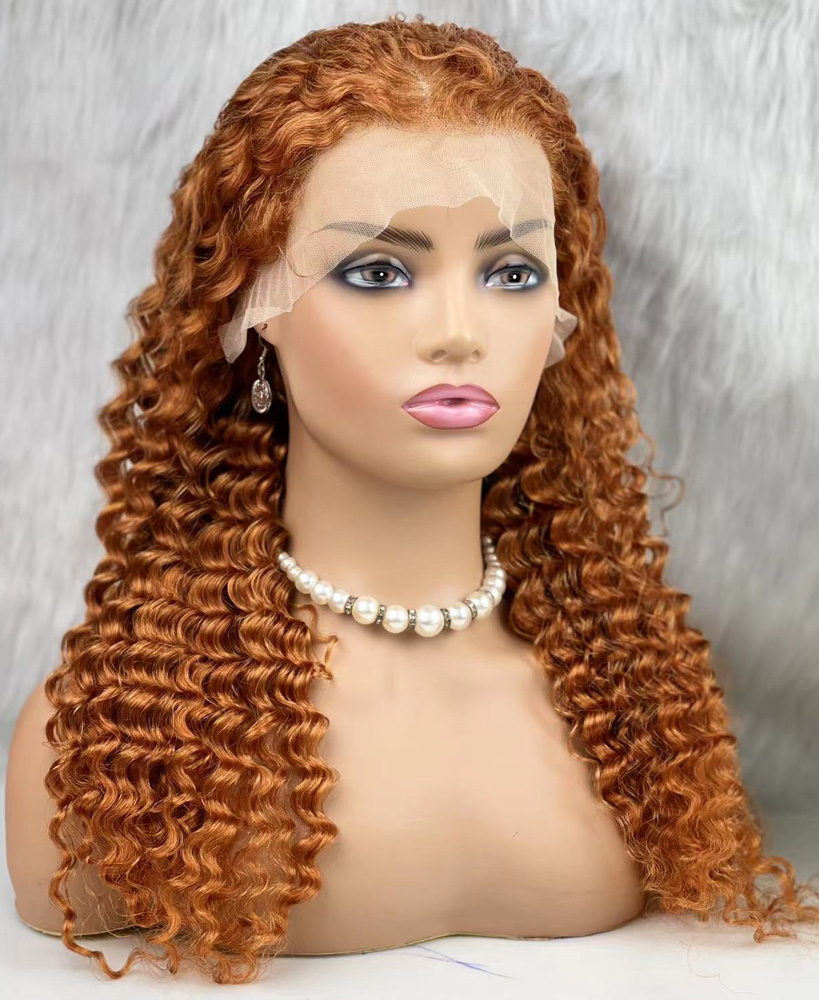 Gerçek Front Lace Tül Peruk - Afro Dalgalı - Bakır 70-75Cm 6 Gerçek Front Lace Tül Peruk - Afro Dalgalı - Bakır 70-75Cm - Görsel 4