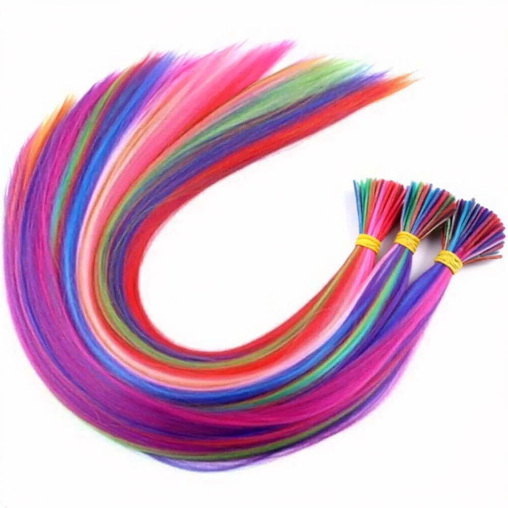 20 Adet Karışık Renkli Fiber Sentetik Kaynaklık Saç 60Cm + Misina Takım Aparatı Ve Boncuğu 3 20 Adet Karışık Renkli Fiber Sentetik Kaynaklık Saç 60Cm + Misina Takım Aparatı Ve Boncuğu