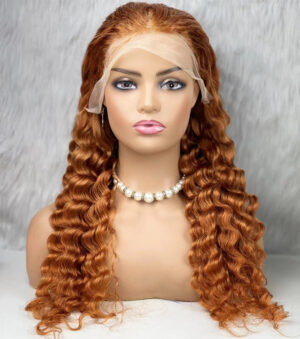 Gerçek Front Lace Tül Peruk - Yoğun Dalgalı - Bakır 70-75Cm 9 Gerçek Front Lace Tül Peruk - Yoğun Dalgalı - Bakır 70-75Cm