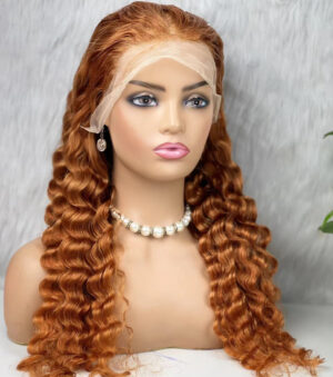 Gerçek Front Lace Tül Peruk - Yoğun Dalgalı - Bakır 70-75Cm 10 Gerçek Front Lace Tül Peruk - Yoğun Dalgalı - Bakır 70-75Cm