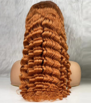 Gerçek Front Lace Tül Peruk - Yoğun Dalgalı - Bakır 70-75Cm 12 Gerçek Front Lace Tül Peruk - Yoğun Dalgalı - Bakır 70-75Cm