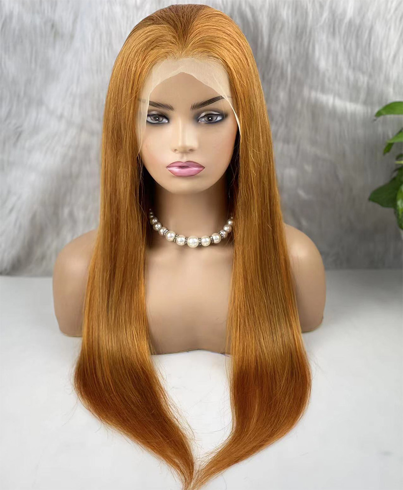Gerçek Front Lace Tül Peruk - Düz - Bakır 70-75Cm 4 Gerçek Front Lace Tül Peruk - Düz - Bakır 70-75Cm - Görsel 2