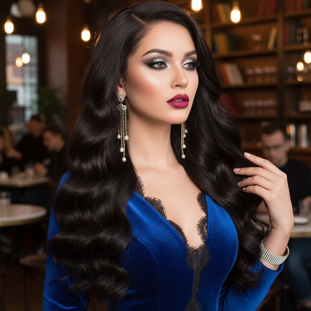 Gerçek Front Lace Tül Peruk - Dalgalı - Doğal 70-75Cm 3 Gerçek Front Lace Tül Peruk - Dalgalı - Doğal 70-75Cm