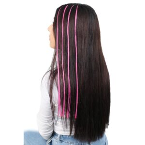 Fiber Sentetik Boncuk Kaynaklık Renkli Saç - Koyu Pembe - 100 Adet 6 Fiber Sentetik Boncuk Kaynaklık Renkli Saç - Koyu Pembe - 100 Adet