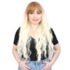 Perçemli Uzun Su Dalgası Fiber Sentetik Peruk - Balköpüğü / Platin Kısa Ombreli 2 Perçemli Uzun Su Dalgası Fiber Sentetik Peruk - Balköpüğü / Platin Kısa Ombreli