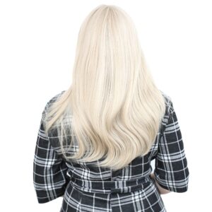 Düz Perçemli Orta Boy Fiber Sentetik Peruk - Balköpüğü / Platin Röfleli 9 Düz Perçemli Orta Boy Fiber Sentetik Peruk - Balköpüğü / Platin Röfleli
