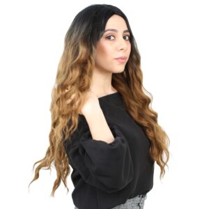 Fiber Sentetik Uzun Su Dalgası Peruk - Siyah / Karamel Ombreli 9 Fiber Sentetik Uzun Su Dalgası Peruk - Siyah / Karamel Ombreli