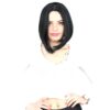 Kahkülsüz Düz Kısa Fiber Sentetik Peruk - Siyah 1 Kahkülsüz Düz Kısa Fiber Sentetik Peruk - Siyah