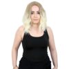 Fiber Sentetik Kısa Dalgalı Perçemsiz Peruk - Küllü Balköpüğü / Platin Ombreli 1 Fiber Sentetik Kısa Dalgalı Perçemsiz Peruk - Küllü Balköpüğü / Platin Ombreli