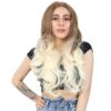 Yoğun Dalgalı Fiber Sentetik Uzun Perçemsiz Peruk - Balköpüğü / Platin Ombreli 1 Yoğun Dalgalı Fiber Sentetik Uzun Perçemsiz Peruk - Balköpüğü / Platin Ombreli