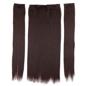 Fiber Sentetik Düz Yarım Ay + 2 Yan Çıt Çıt - Koyu Kahve 7 Fiber Sentetik Düz Yarım Ay + 2 Yan Çıt Çıt - Koyu Kahve