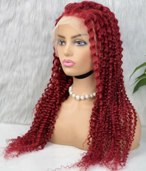 Gerçek Front Lace Tül Peruk - Kabarık Afro - Kızıl 70-75Cm 10 Gerçek Front Lace Tül Peruk - Kabarık Afro - Kızıl 70-75Cm