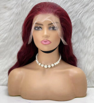 Gerçek Front Lace Tül Peruk - Dalgalı - Koyu Kızıl 70-75Cm 8 Gerçek Front Lace Tül Peruk - Dalgalı - Koyu Kızıl 70-75Cm