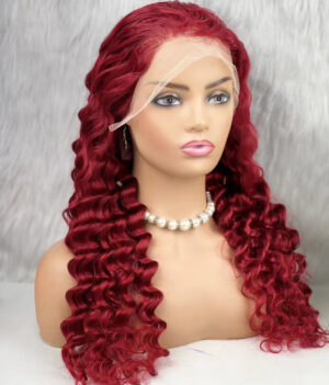 Gerçek Front Lace Tül Peruk - Yoğun Dalgalı - Kızıl 70-75Cm 10 Gerçek Front Lace Tül Peruk - Yoğun Dalgalı - Kızıl 70-75Cm