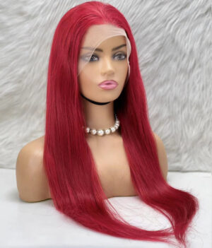 Gerçek Front Lace Tül Peruk - Düz - Kızıl 70-75Cm 9 Gerçek Front Lace Tül Peruk - Düz - Kızıl 70-75Cm
